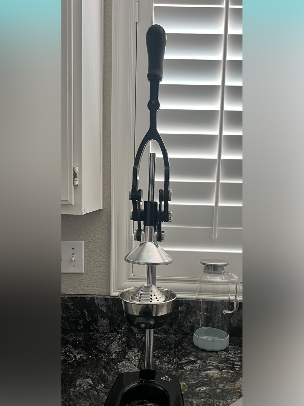 Manual Citrus Press Juicer - Black and Silver